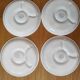 New! 1960/80 Salins / 4 Large Artichoke Plates / white