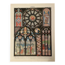 Lithographie sur les vitraux (cathédrale de Tournai) - 1900