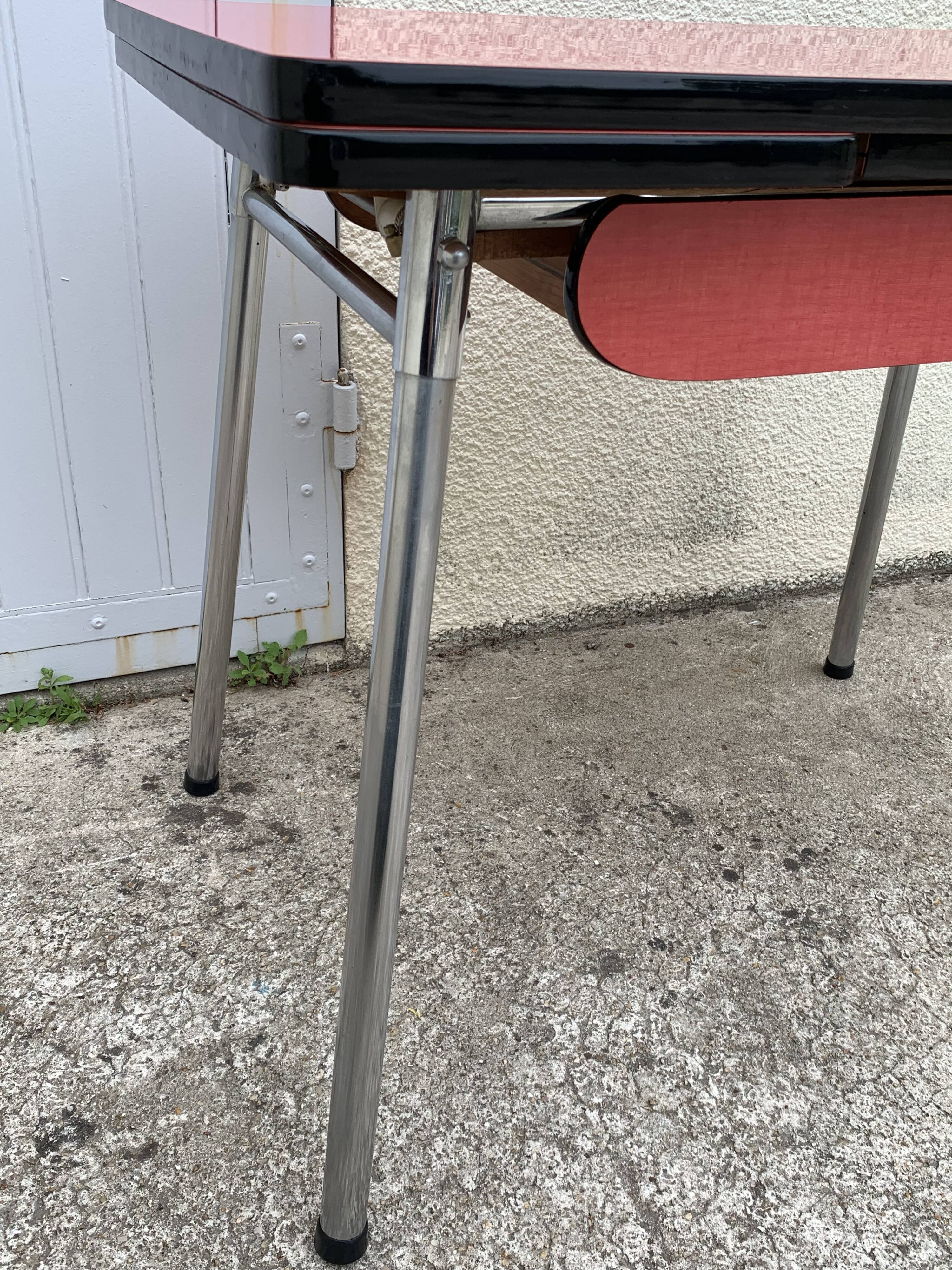 Red Formica table