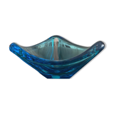 Empty blue crystal pocket