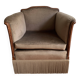 Art Deco armchair in taupe velvet, 1920/30