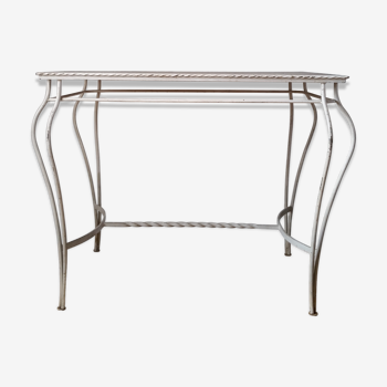 Wood and wrought iron console