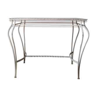 Wood and wrought iron console