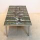 Table basse en mosaïque d'ardoise et de céramique