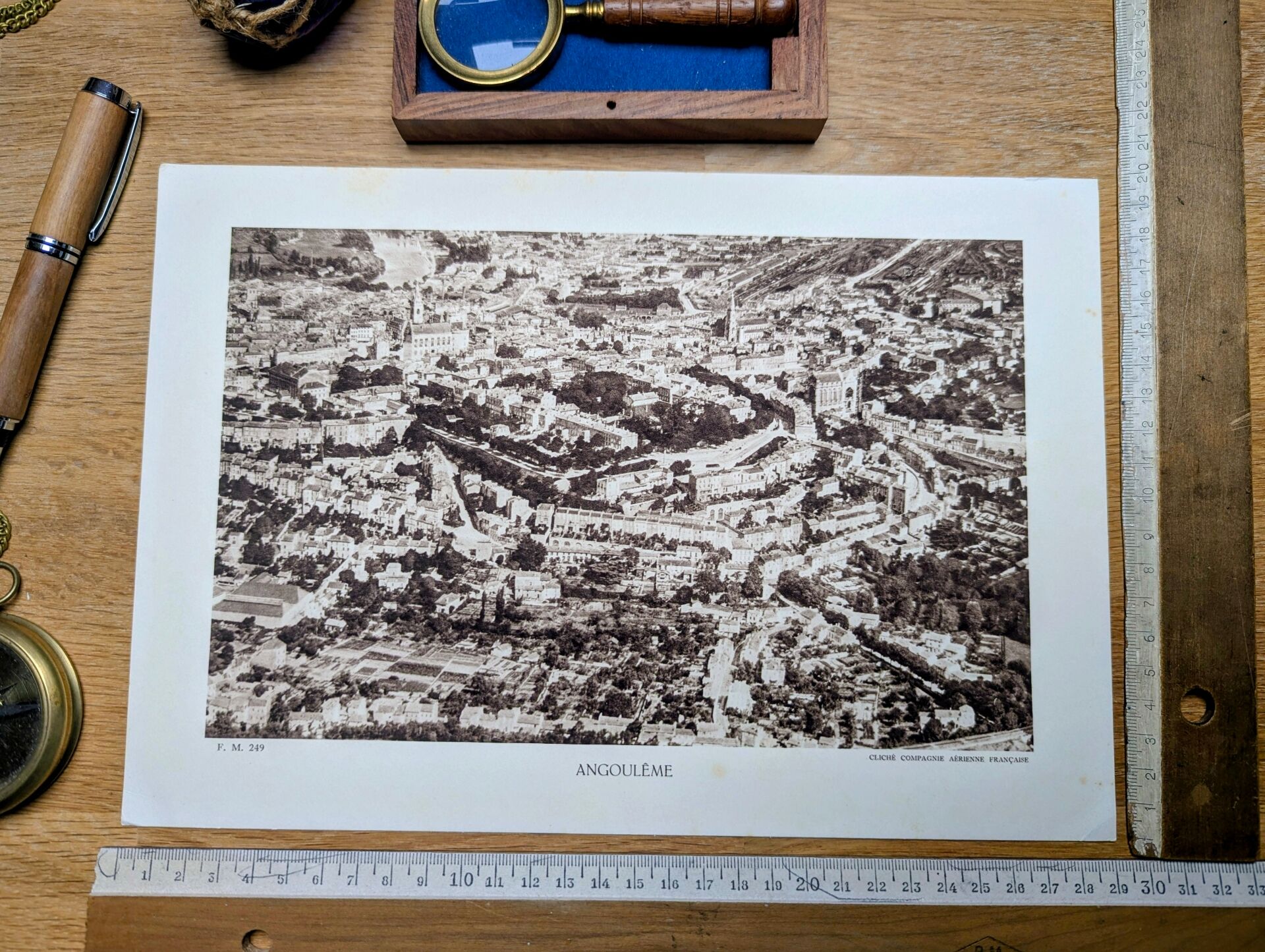 Angoulême, Charente, photo print from 1942.