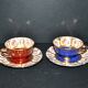 Set of 2 vintage kitsch cups in German porcelain RWK