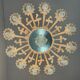 Venetian Chandelier in Colorless Murano Glass, 12 Light Arms, Circa 1900