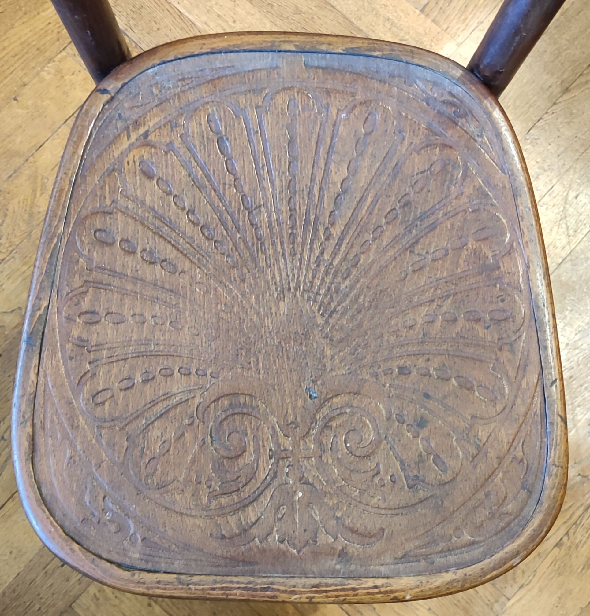 Old chair stamped Jacob and Josef Kohn