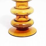 Space age glass candle holder