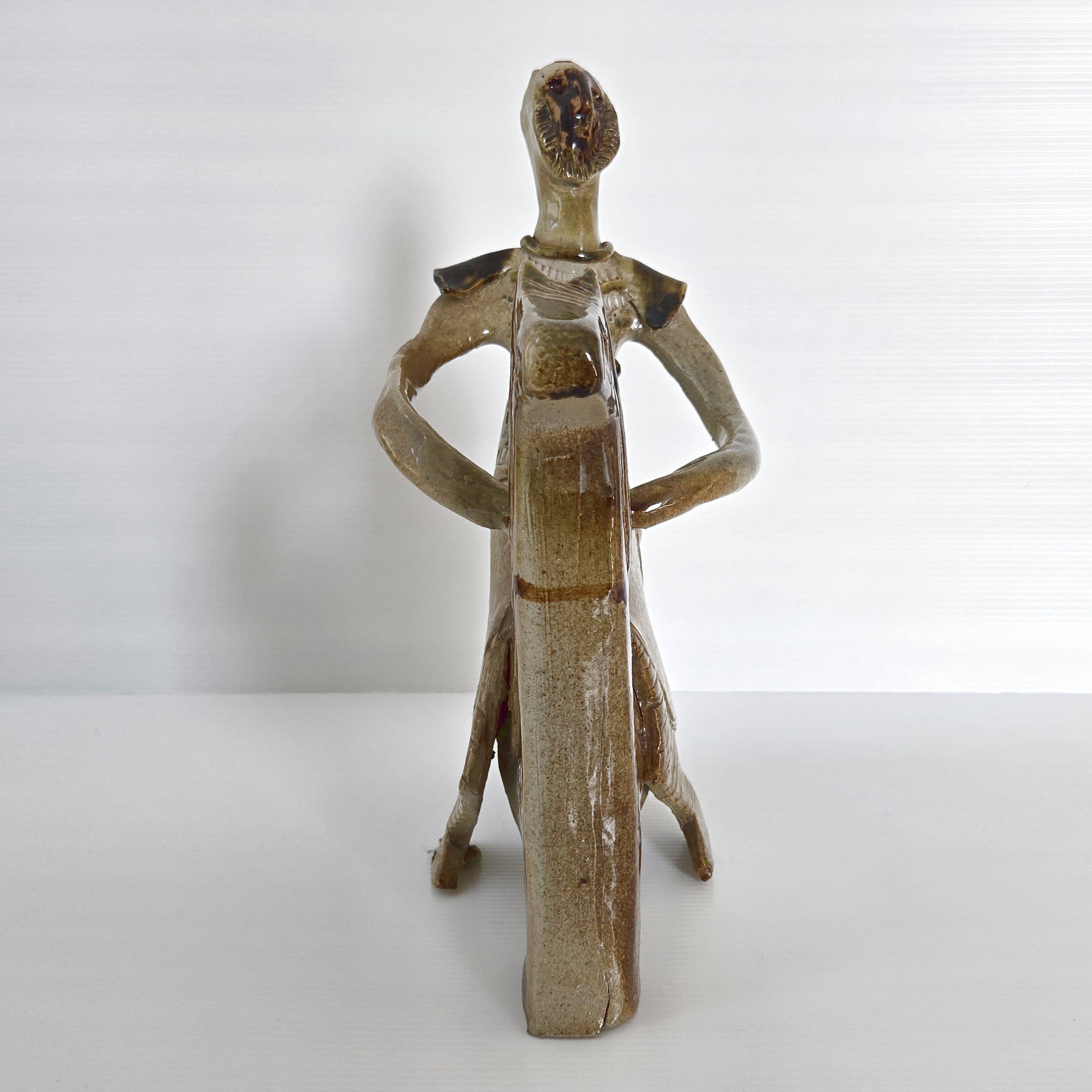 Vintage sandstone rider, 1970