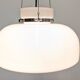 XL dome suspension in white opaline by Limburg, Germany, circa 1960.