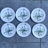 Set of 6 “Thymus” dessert plates BOCH Botanica