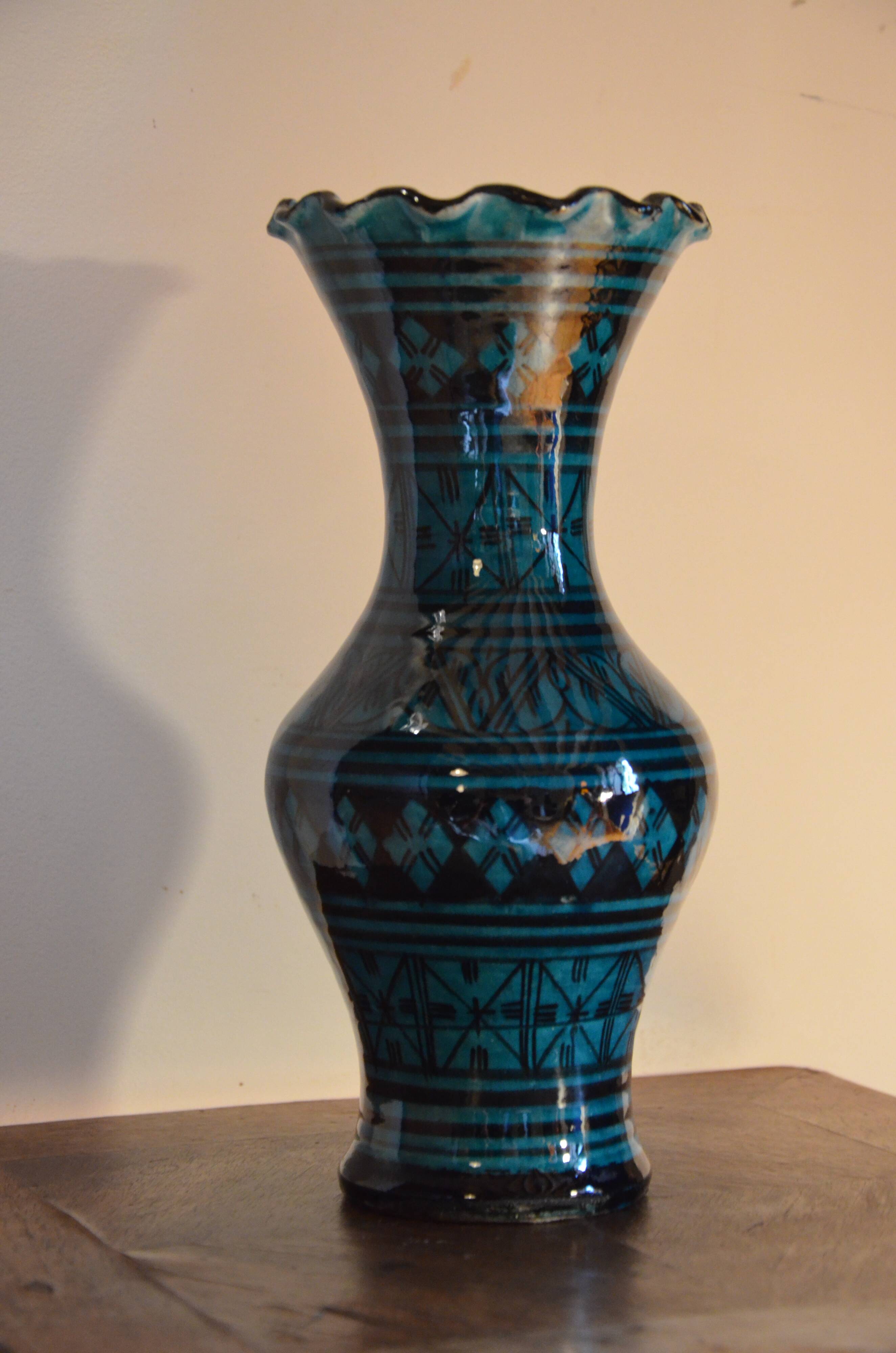 Moroccan Safi ceramic vase