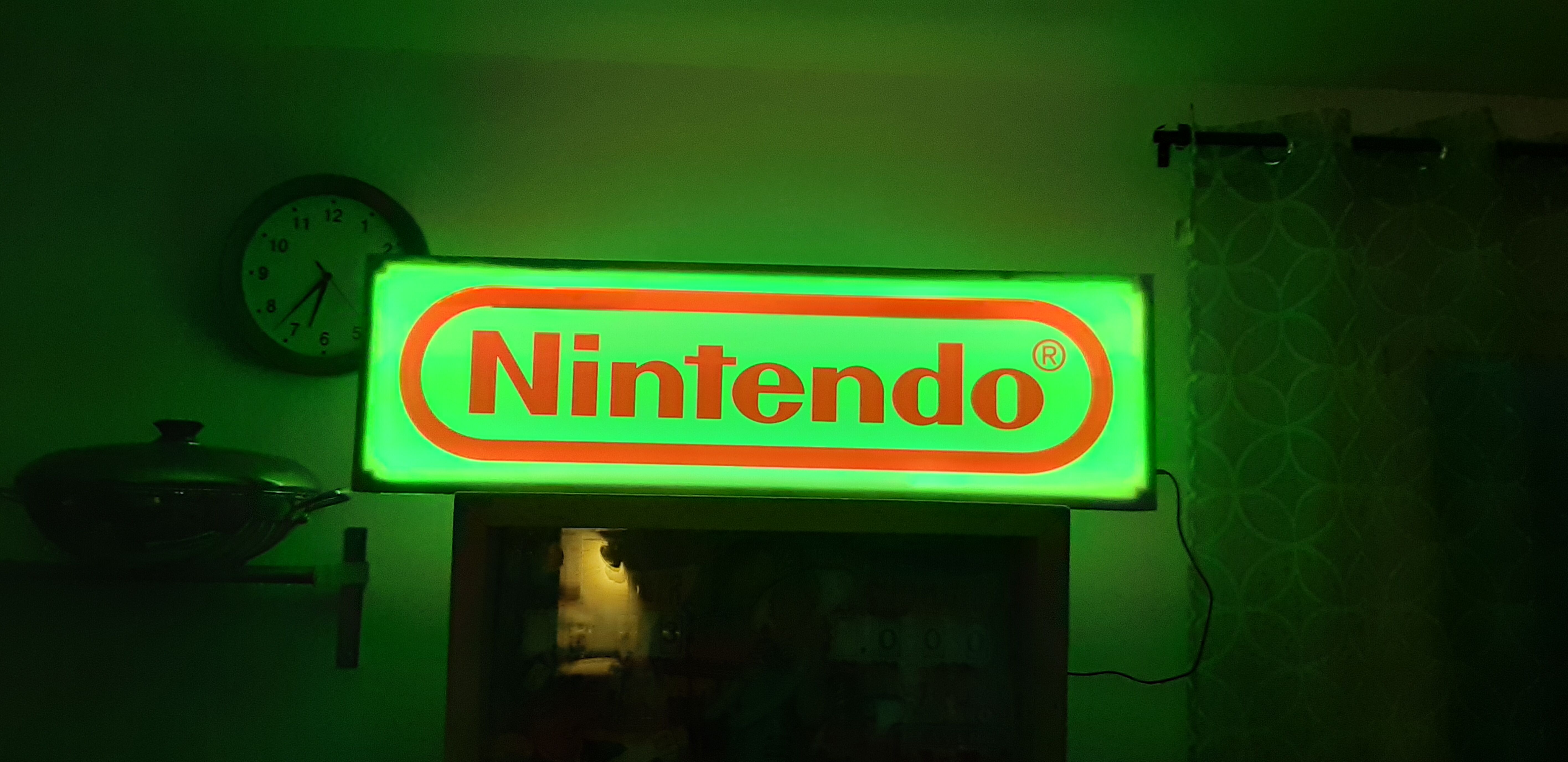 Luminous sign advertising nitendo
