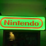 Luminous sign advertising nitendo