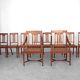 Série de 8 chaises et de deux fautuils de style anglais en acajou et placage d'acajou