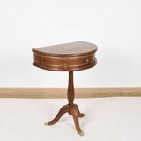 Pedestal table or small side table with drawer.