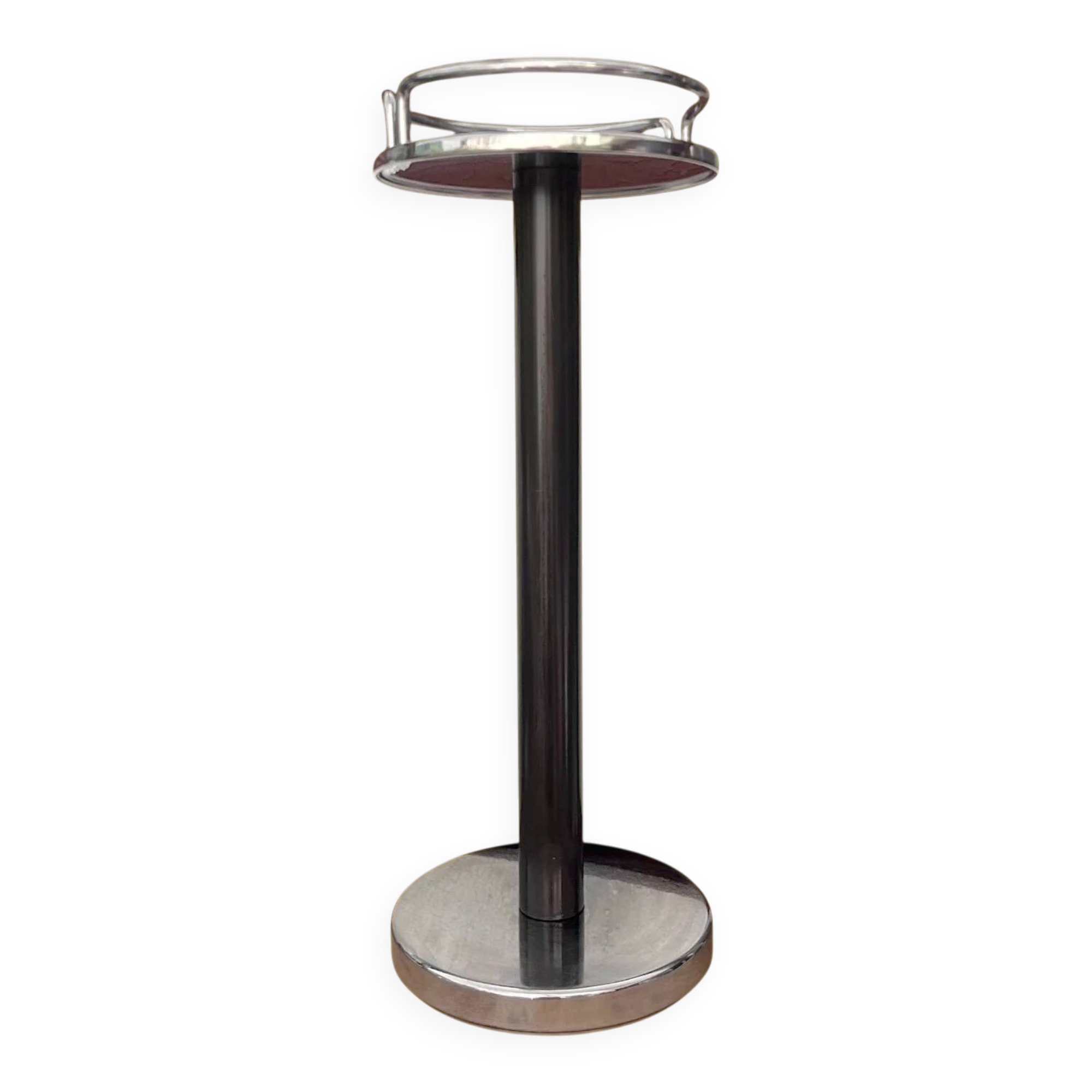Ettore Sottsass bucket holder column for Alessi stainless steel 18/10 - Italian design