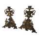 Bronze candlesticks with bunches of grapes (the pair)