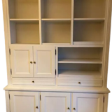 White solid wood bookcase