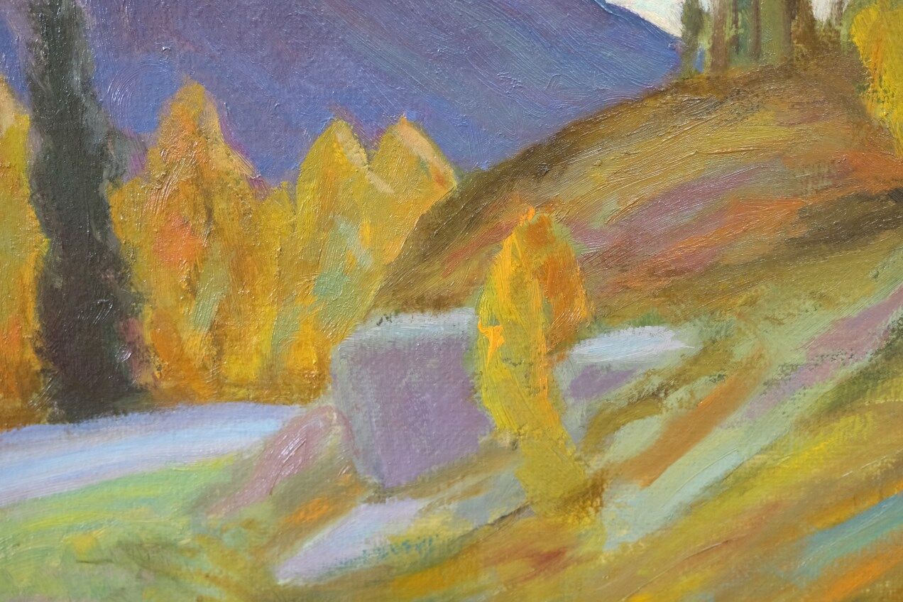 Steen Flemming ( 1897-1977 ), Swedish Impressionist Painting, 1948, Oil on Panel, Framed.