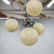 Lustre en verre Art Déco, Tchécoslovaquie, années 1930