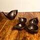 Black enameled ceramic service.