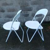 Two 80's folding chairs studio gp