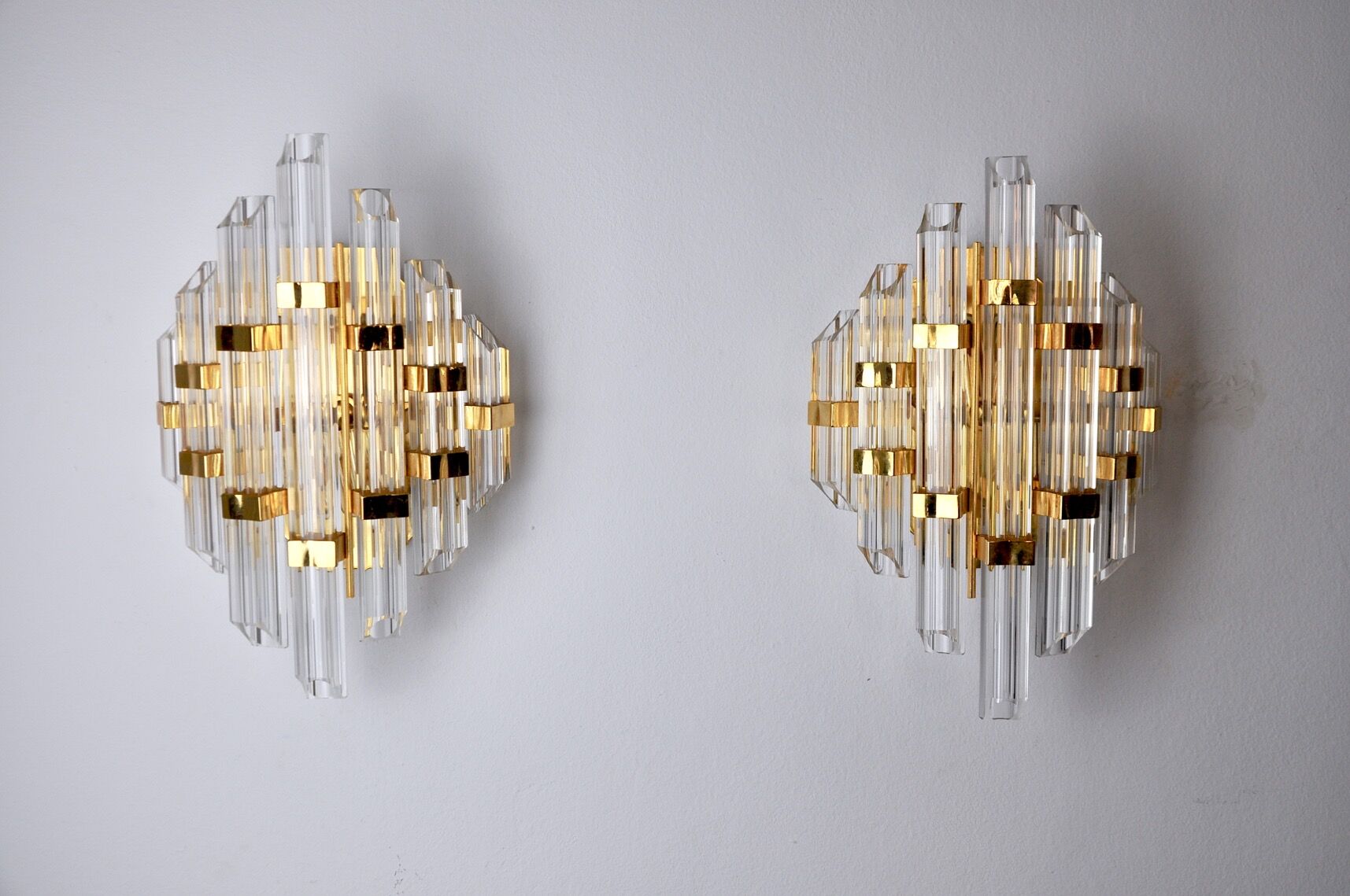 Pair of sconces, italy, 1970