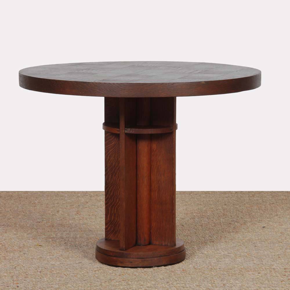 Table basse vintage en chêne des années 1950