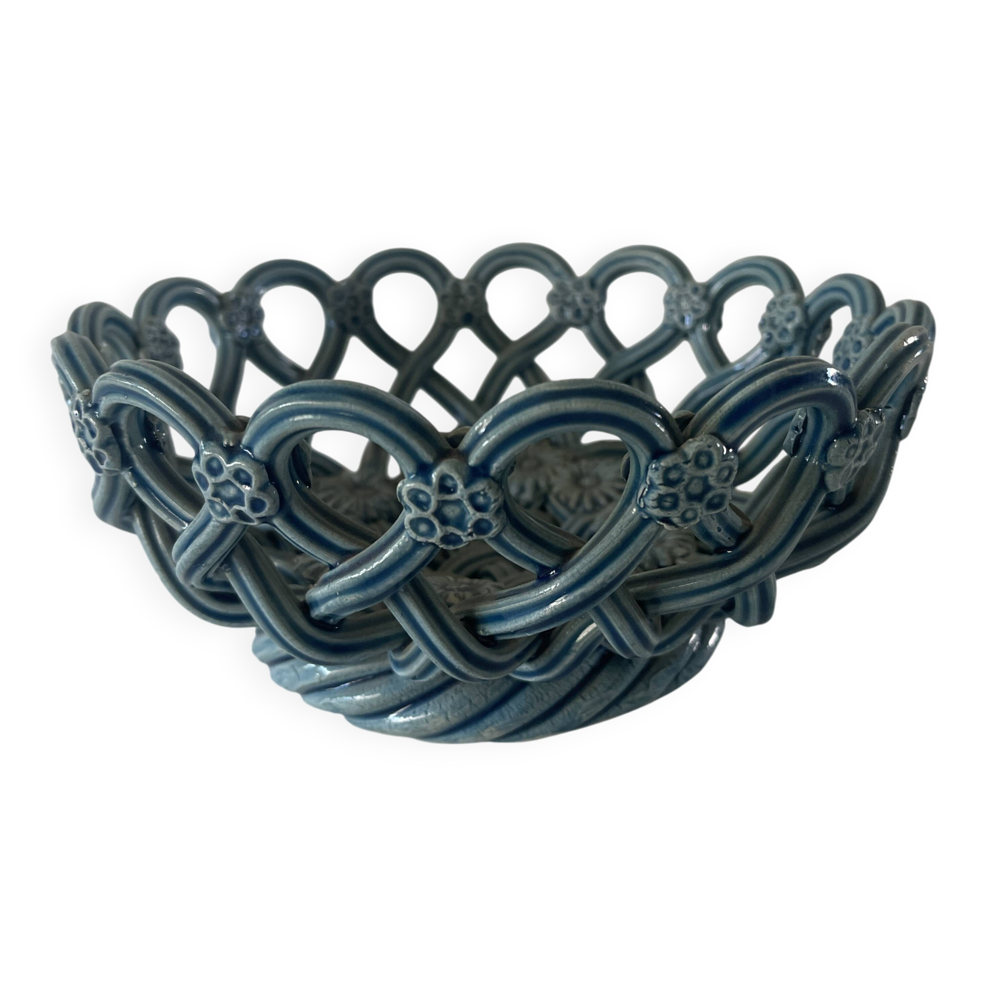 Round braided ceramic bowl by Pichon Uzés