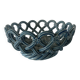 Round braided ceramic bowl by Pichon Uzés