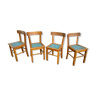 4 chaises bistrot 1950 design bois