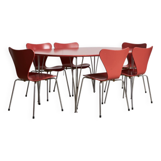Series 7 Chair by Arne Jacobsen for Fritz Hansen, 1955, Set of 6