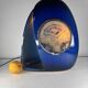 Sculptural lamp in ceramic and slice of agate, France 1970 signed.