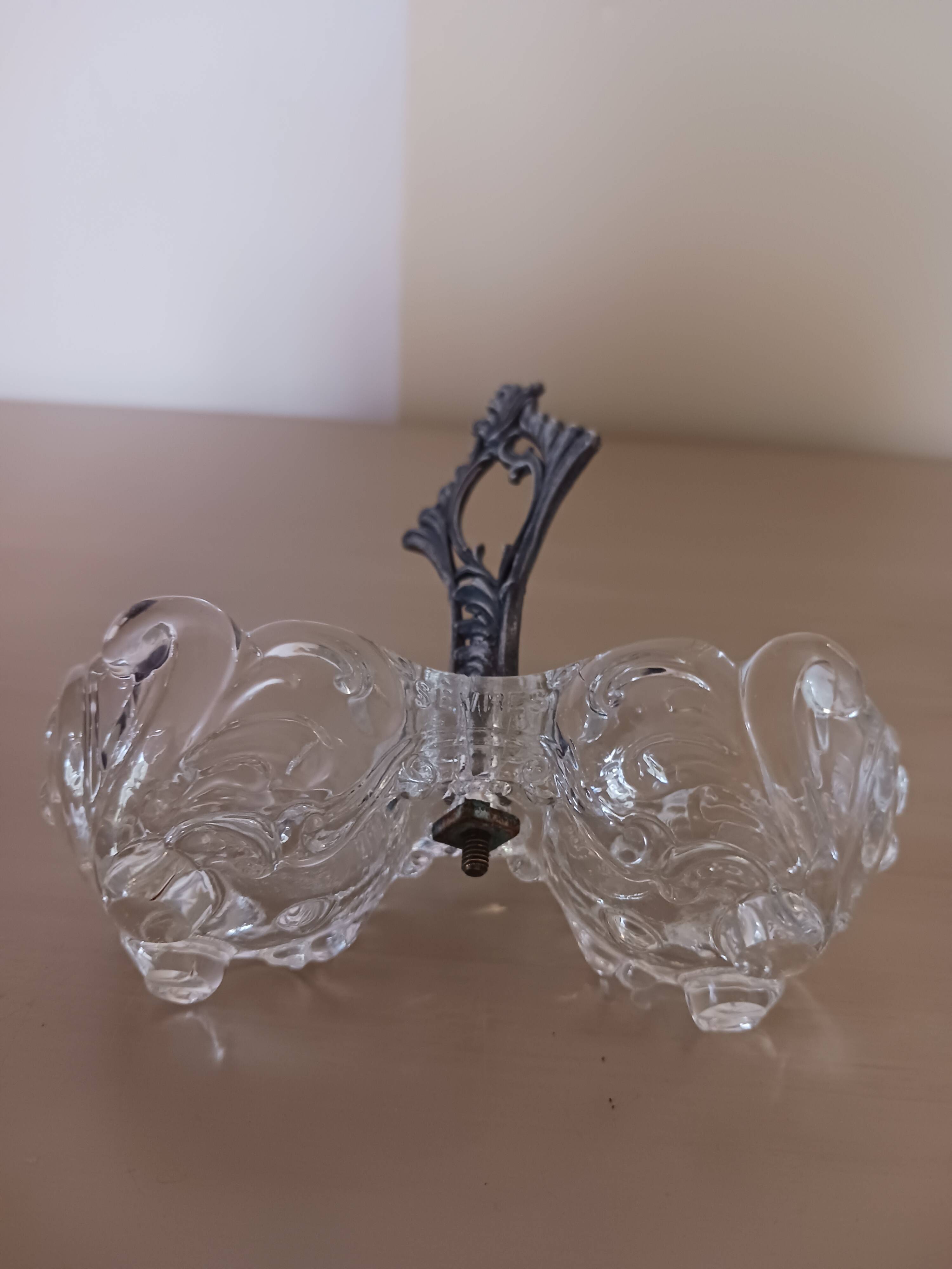 Sèvres crystal salt cellar.
