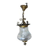 Antique lantern in bronze and cut crystal