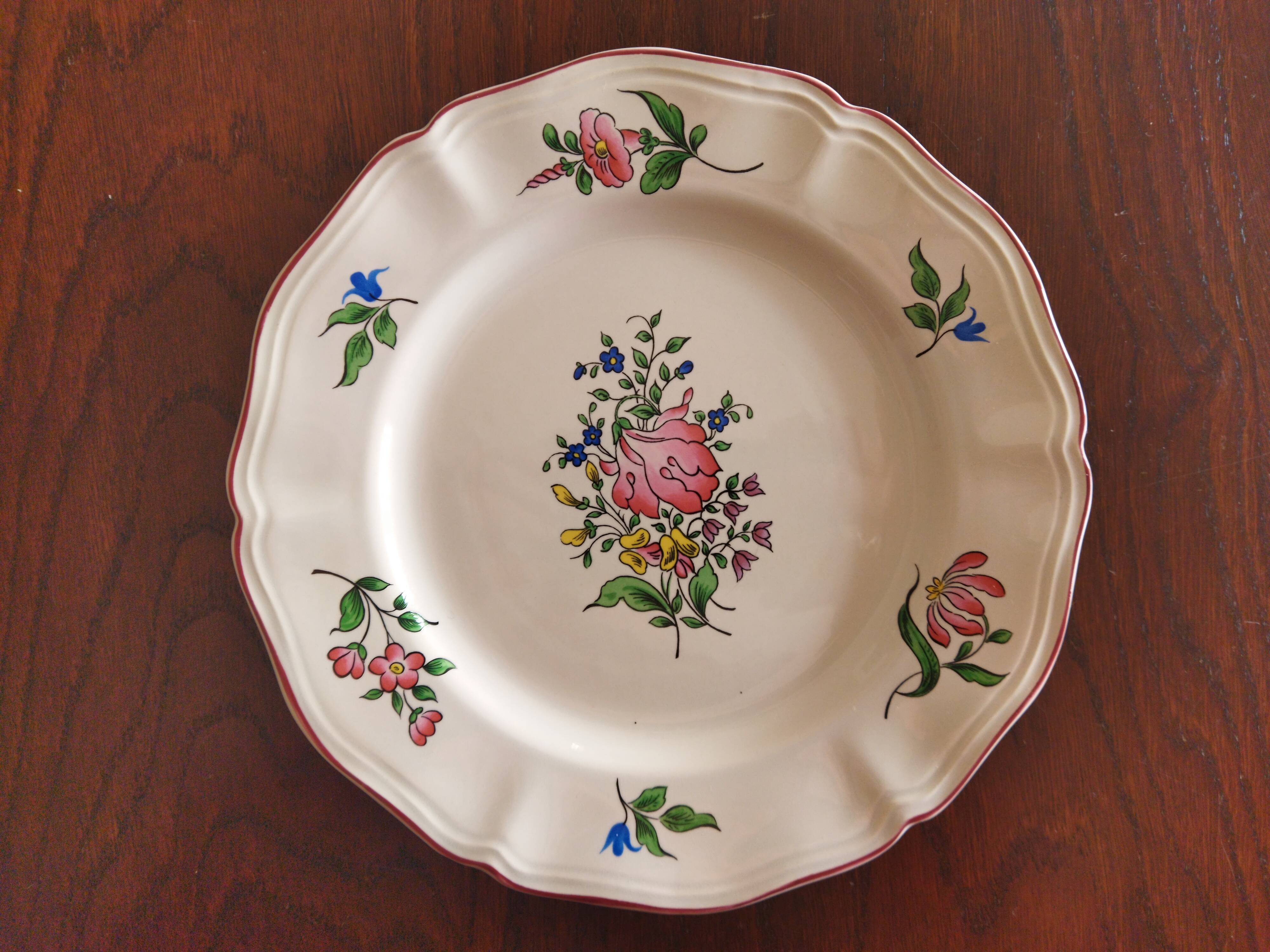 9 dessert plates “Réverbère fin” KG Lunéville