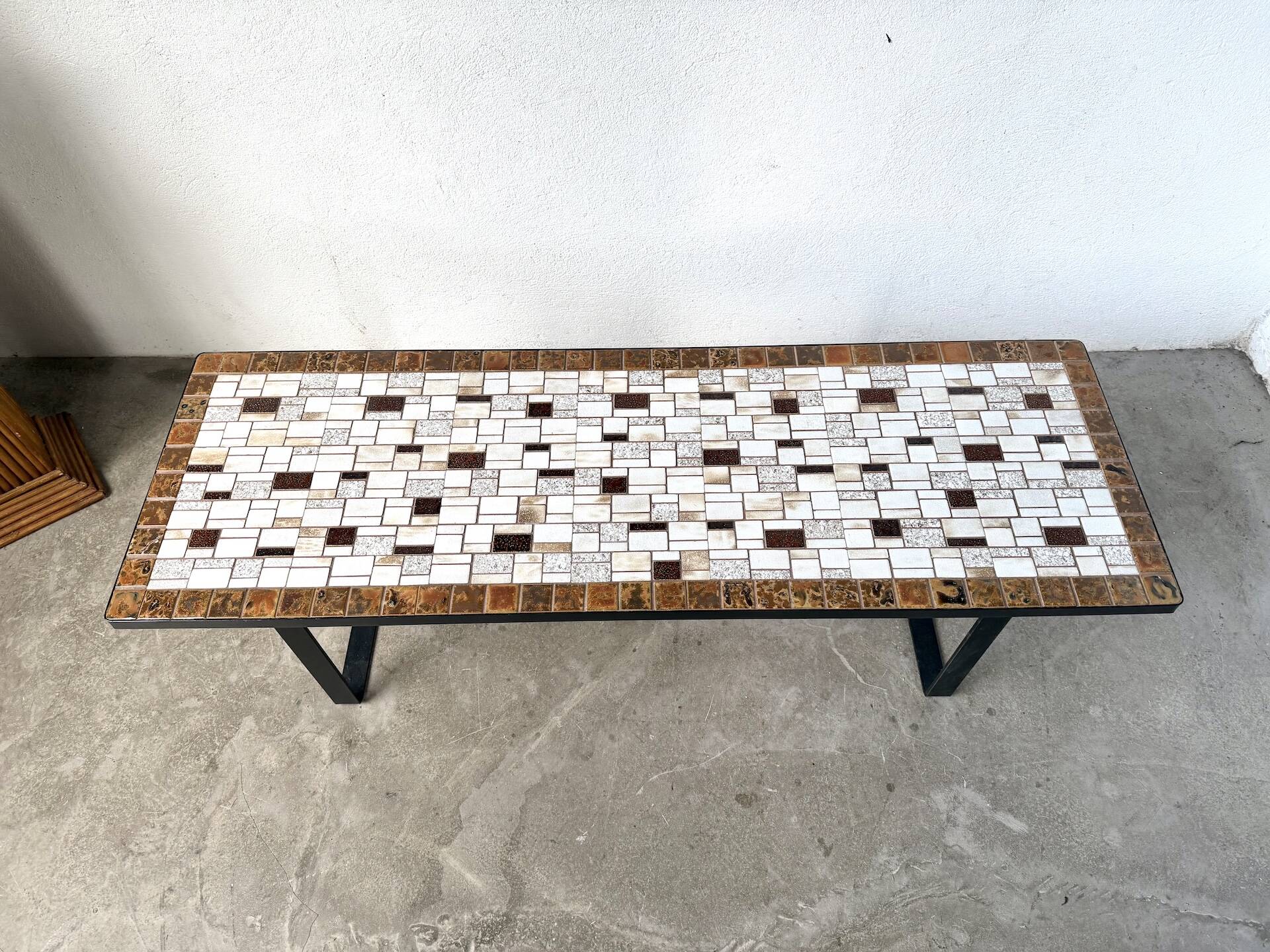 Modernist coffee table in glazed ceramic, circa 1960
