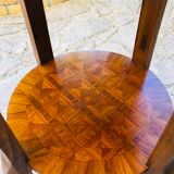 Quadripod bedside table in Louis XV style marquetry