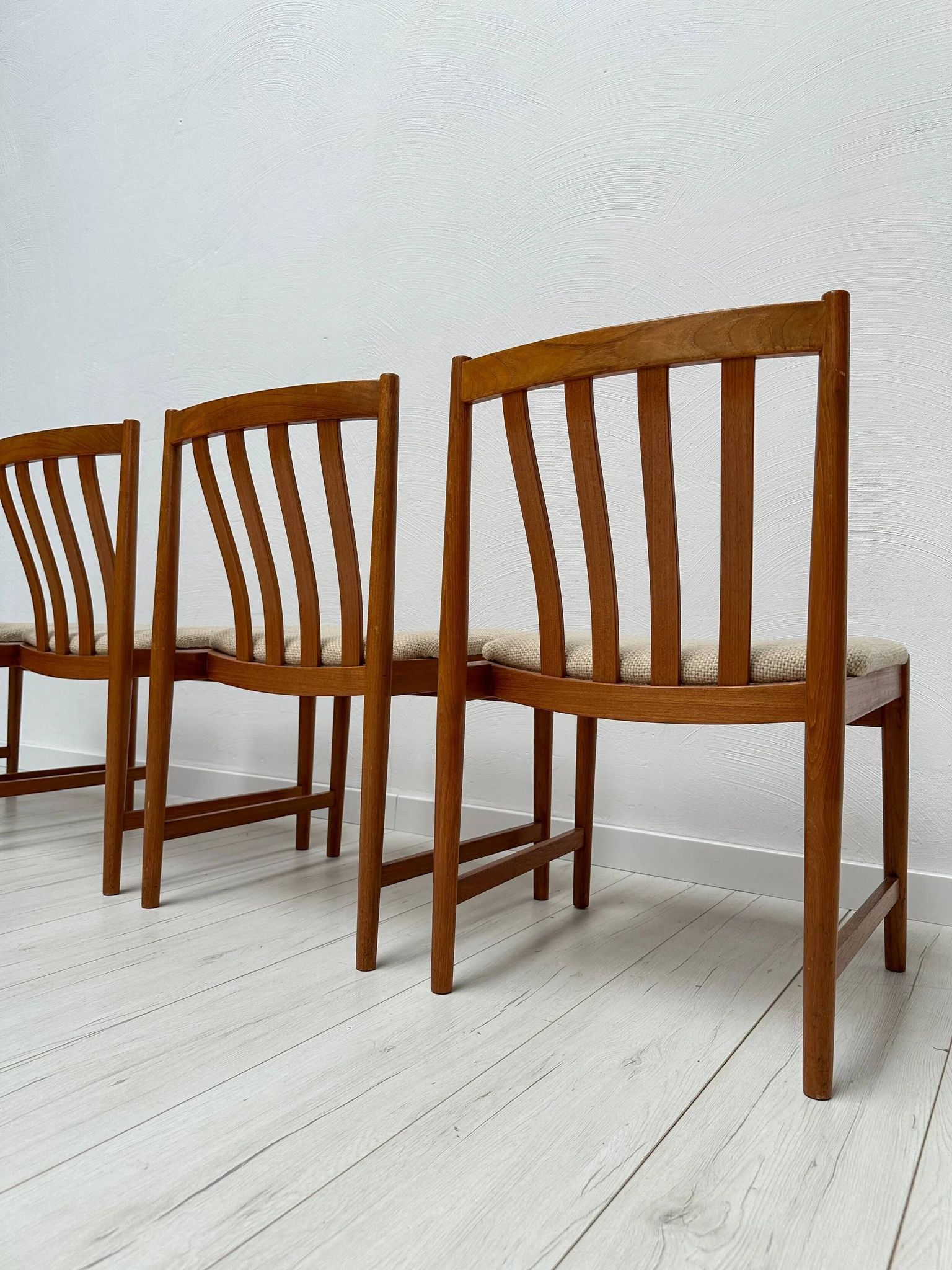 1960s Set of 4 Vintage Teak Dining Chairs by Slagelse Møbelværk