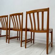 1960s Set of 4 Vintage Teak Dining Chairs by Slagelse Møbelværk