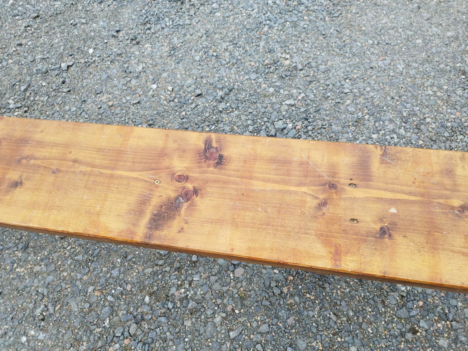 Bench 3m50 wooden threshing firm