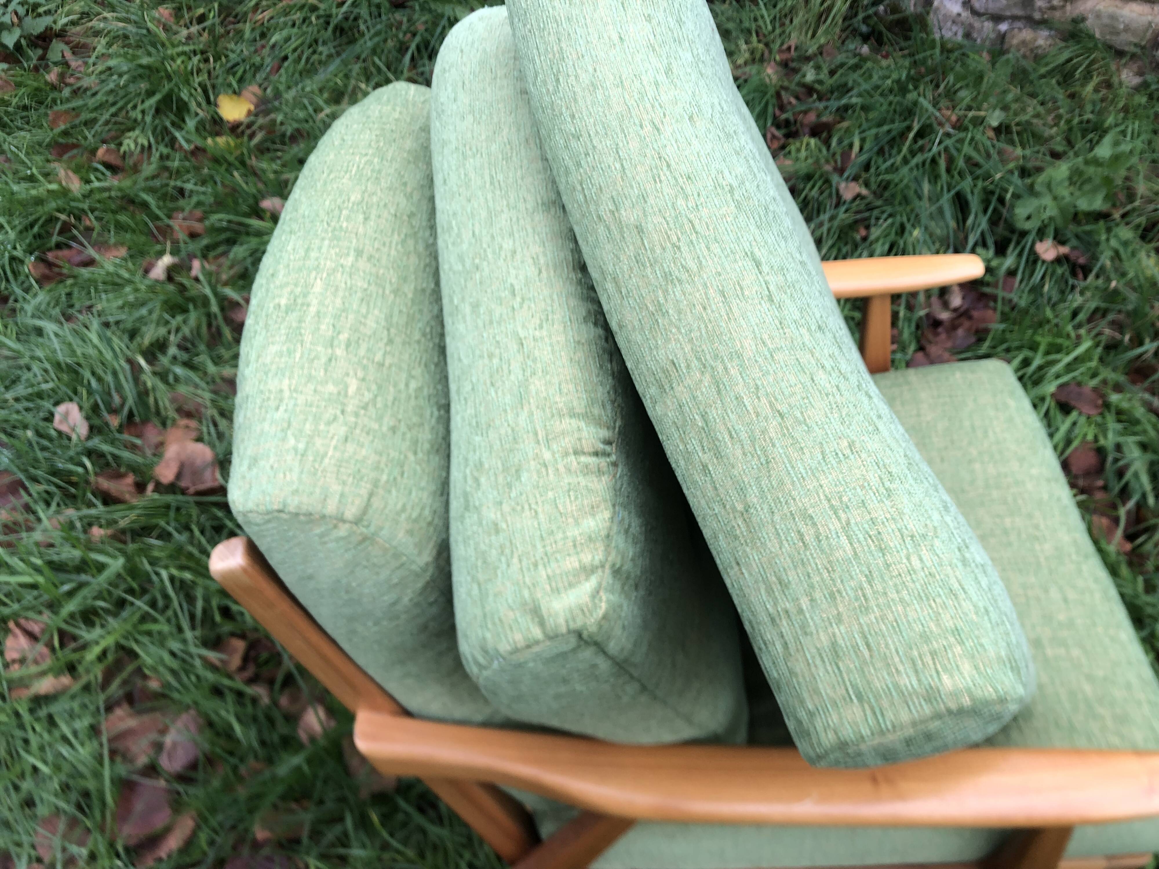 Fauteuils scandinaves bois blond vintage Années 60