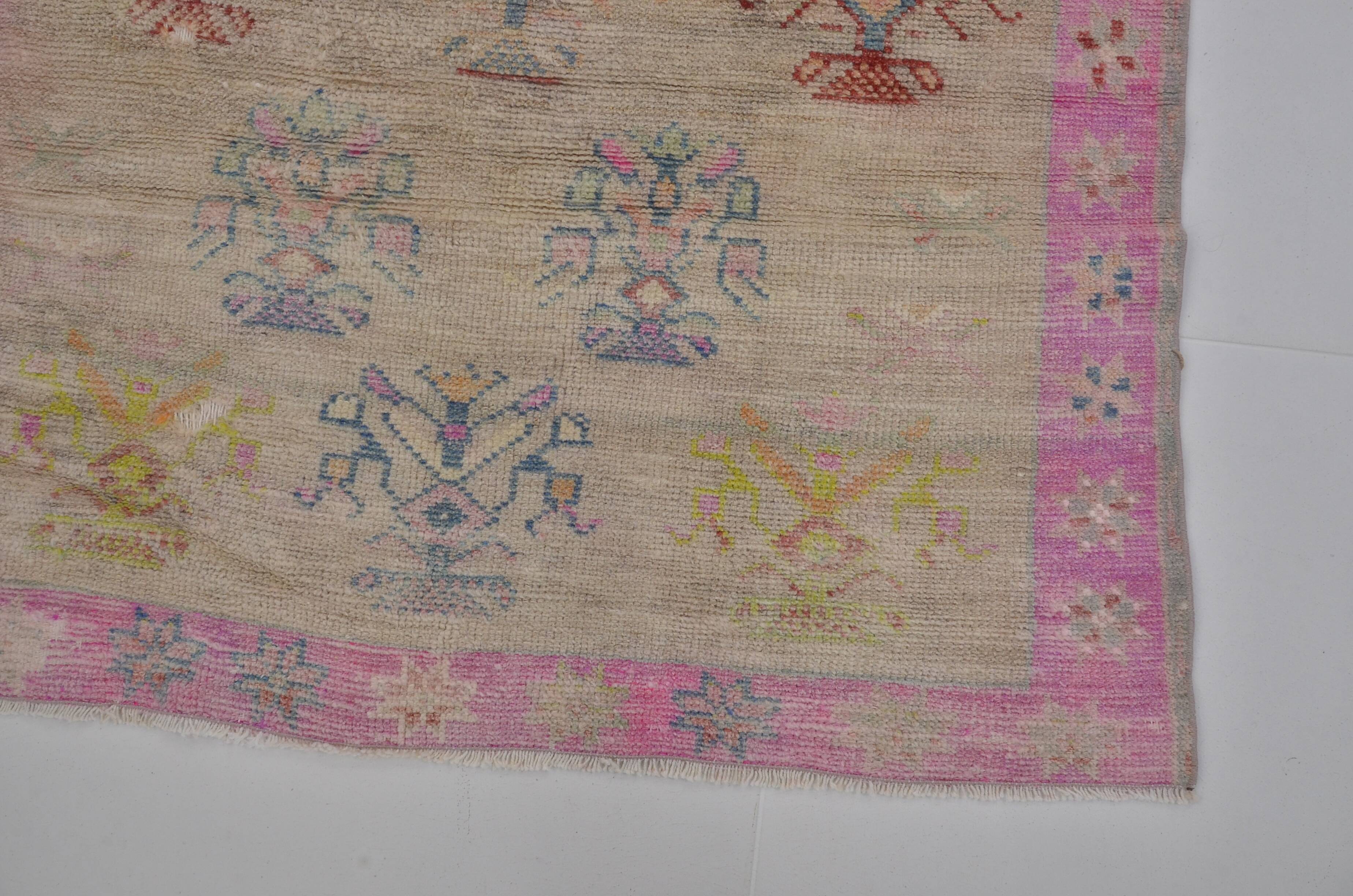 Oushak Anatolian Wool Carpet sku 1424