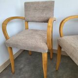 Paire de fauteuils bridges 1950