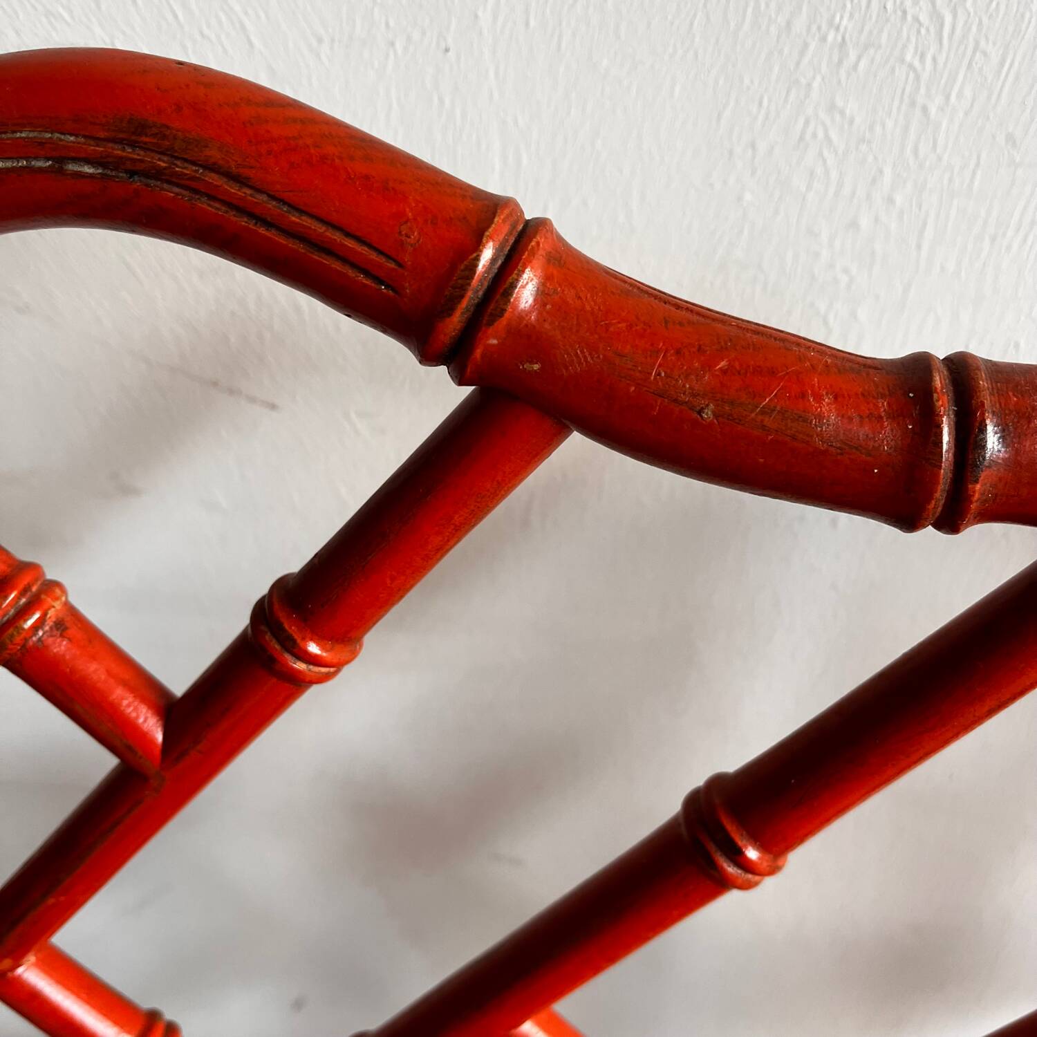 2 Faux Bamboo Dining chairs Chippendale Jonathan Adler