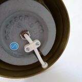 Mid-century glass and brass table lamp Bergbom B-019 Sweden 1960s