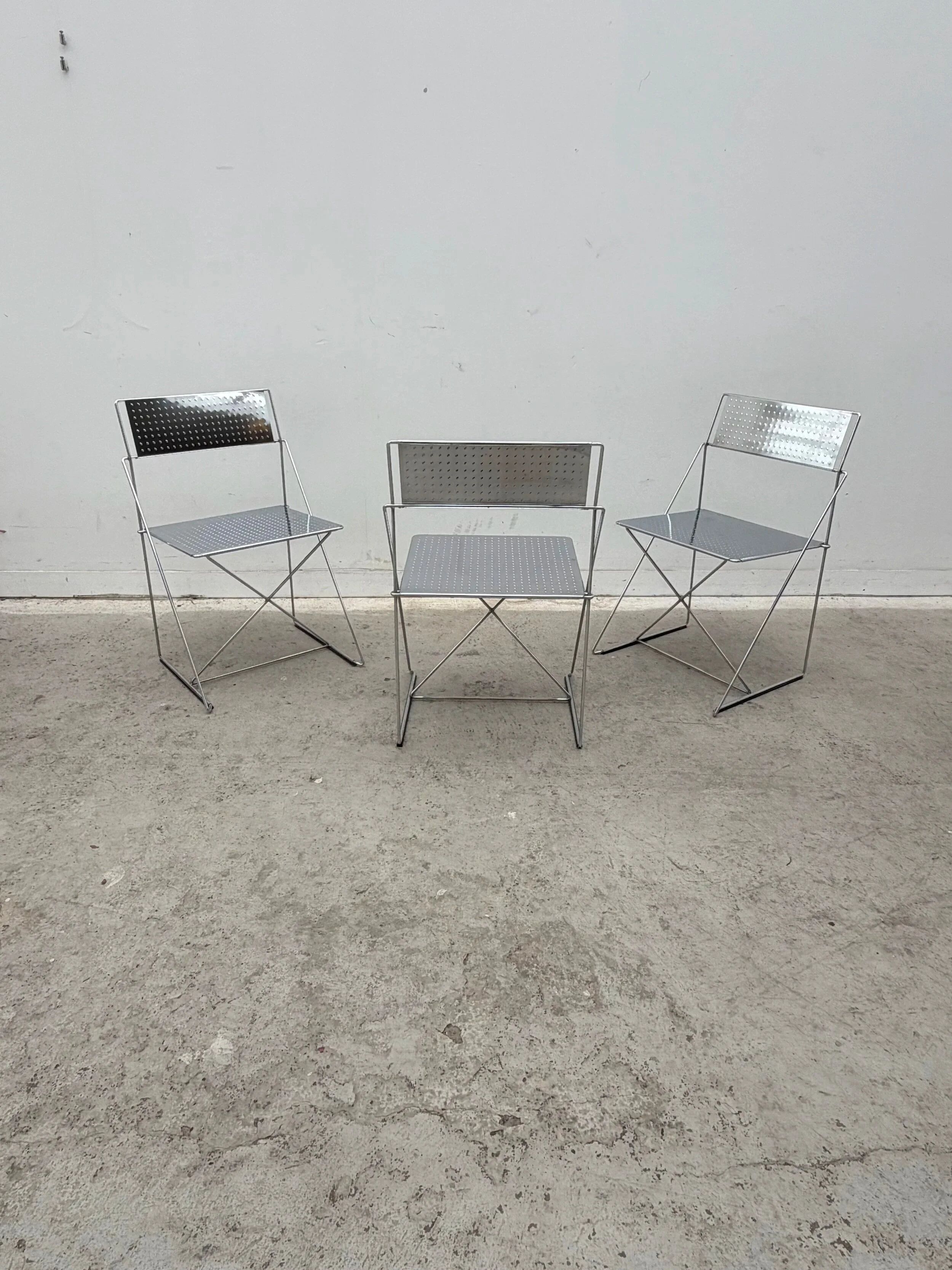 Nuova X Line chair for Magis in chrome, Italy 1980