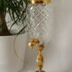 Fontaine à absinthe cristal taillé métal doré 1960